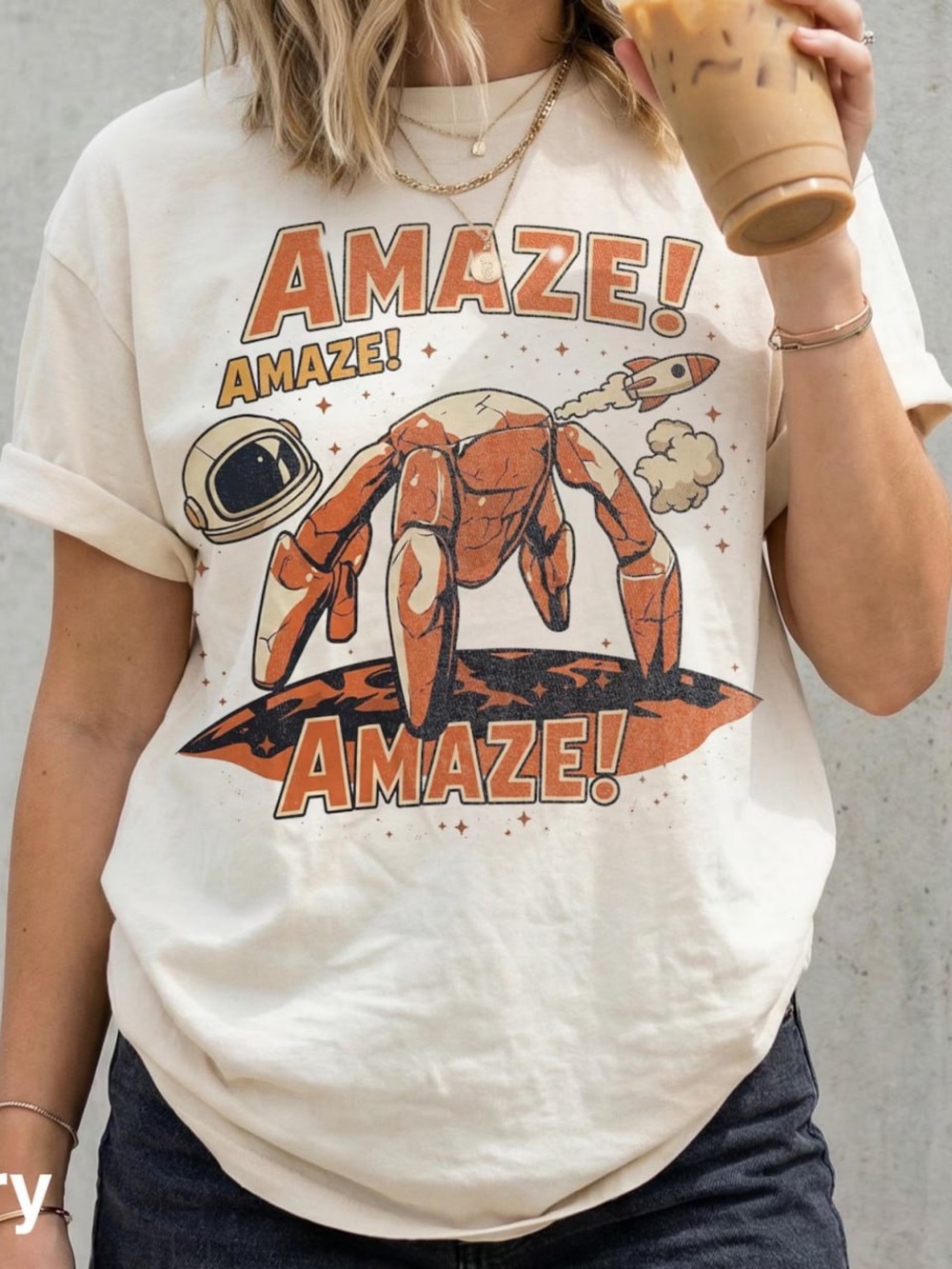 Amaze! Graphic Tee - Natural Casual Shirt